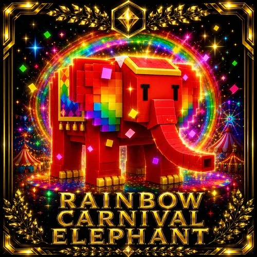 Rainbow Carnival Elephant