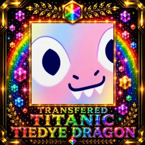 Transfered Titanic Tiedye Dragon